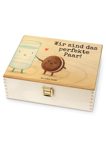 Mr. & Mrs. Panda Tee Organizer Milch Keks Design mit Spruch in Weiß