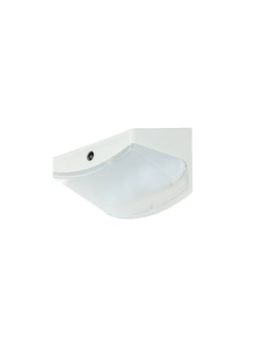 Licht-Erlebnisse Außen Wandlampe EEK G (B)10.6 x (H)7 cm in Weiß