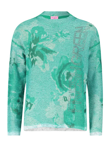 Betty Barclay Strickpullover mit Blumenprint in Green/Petrol