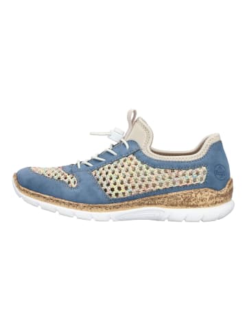 rieker Sneaker in Blau/Beige