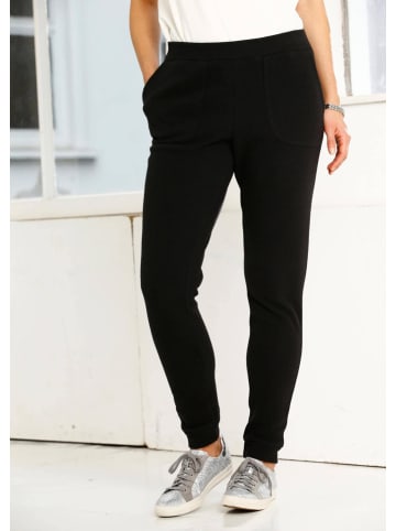 GOLDNER Bequeme Baumwoll-Hose, Dehnbund in schwarz