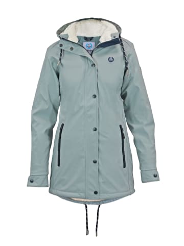 MADSea Regenjacke mit weichem Teddyfleece in hellblau