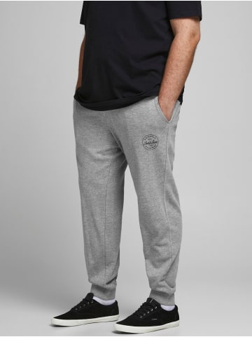 Jack & Jones Jogginghose JPSTGORDON Sweat Trainingshose Plus Size Übergröße in Grau