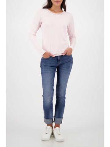 monari Pullover-Shirt mit Strickkragen in Light Rose