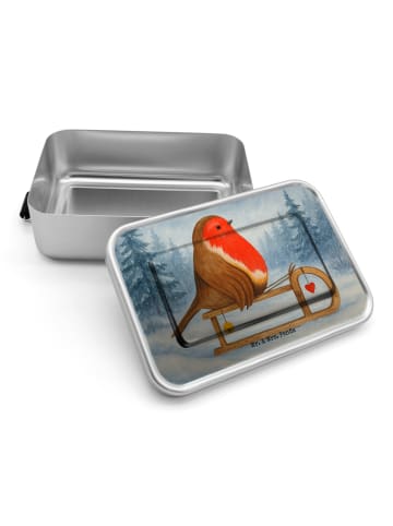 Mr. & Mrs. Panda Lunchdose Rotkehlchen Schlitten Design ohne Spruch in Weiß