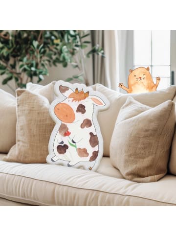 Mr. & Mrs. Panda Kissen Kuh ohne Spruch in Weiß