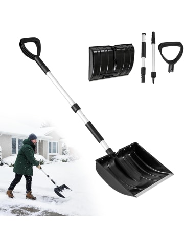 COSTWAY Schneeschaufel 122cm in Schwarz