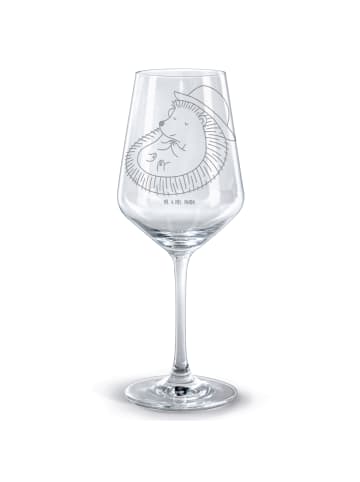 Mr. & Mrs. Panda Glas Rotwein Igel Beten ohne Spruch in Transparent