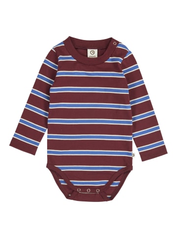 müsli Langarmbody in Russet/ Azure blue/ Tofu