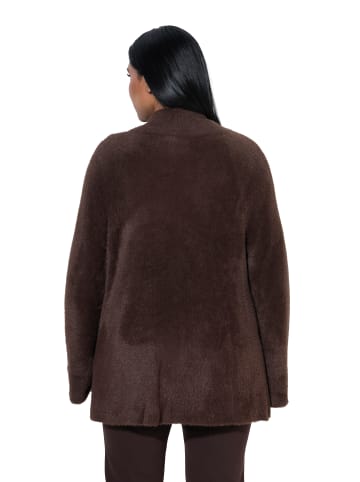 Ulla Popken Strickjacke in mahagoni