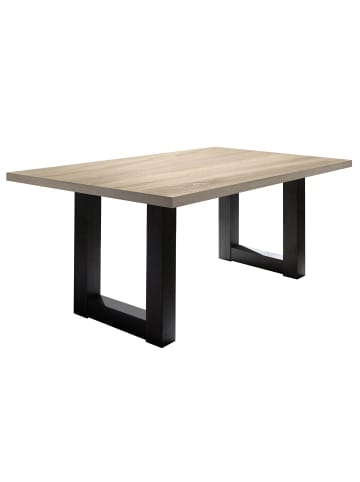 58 aufm Kessel ESSZIMMERTISCH Eila 8 180 x 90 x 75 Esstisch Schwarzstahl/Eiche Sägerau