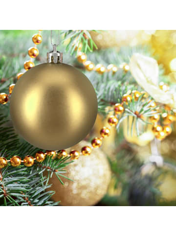 relaxdays 50 x Weihnachtskugeln Set in Gold