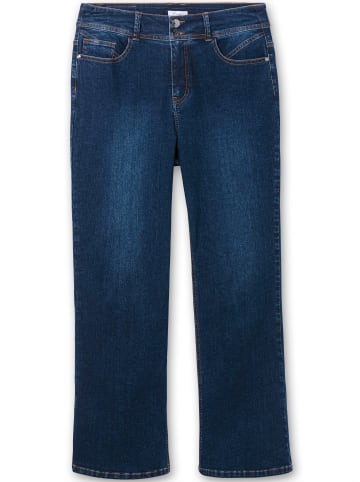 sheego Bootcut-Jeans in dark blue denim