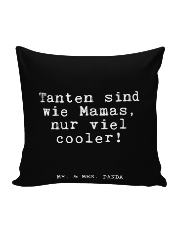 Mr. & Mrs. Panda Kopfkissen Tanten sind wie Mamas,... mit Spruch in Schwarz