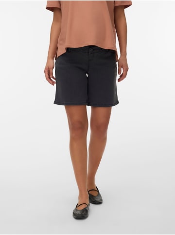 mama licious Jeans-Shorts in Black Denim