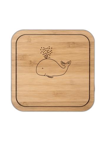 Mr. & Mrs. Panda gläseruntersetzer Wal Konfetti mit Spruch in Transparent