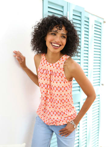 Heine Shirttop in apricot-orange-bedruckt