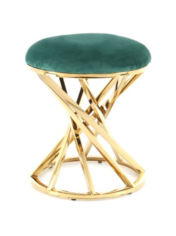 Kayoom Hocker Wesley in grün - gold