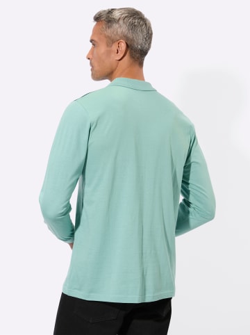 Sieh an! Poloshirt in salbei-petrol