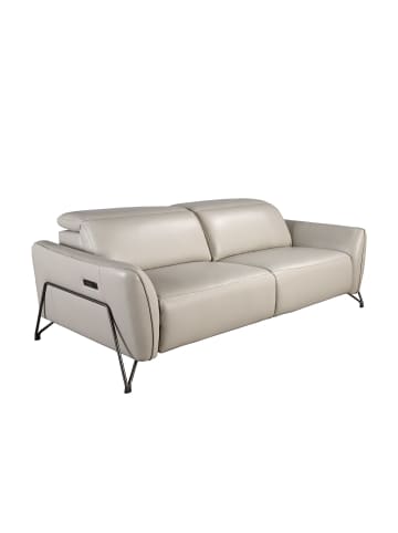 Angel Cerdá Relax-Sofa 6264 in Sandfarbe / Geschwärzter Stahl – (B)213 x (H)111 x (T)104 cm