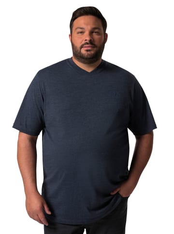 Men Plus Kurzarm T-Shirt in navy blau