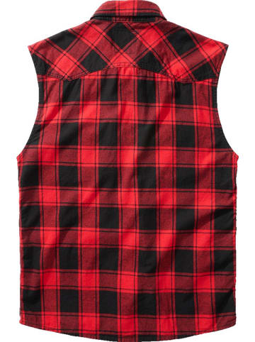Brandit Hemd "Check Shirt Sleeveless" in Rot