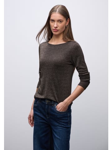 Street One Langarmshirt in schoko silber - 0001