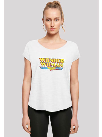F4NT4STIC T-Shirt DC Comics Superhelden Wonder Woman Crackle Logo in weiß