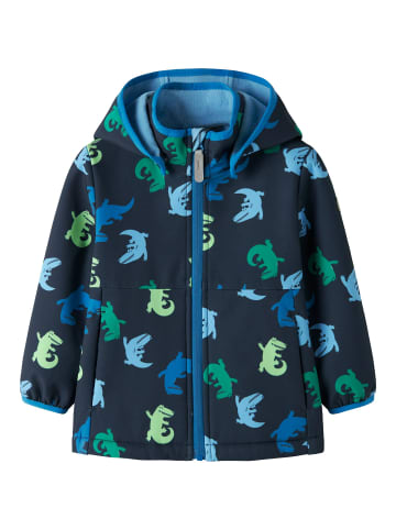 name it Softshelljacke NMMMALTA05 SOFTSHELL JACKET Krokodil in dark sapphire crocodile