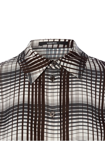 Someday Bluse Zebecca in anthrazit ecru - 0001