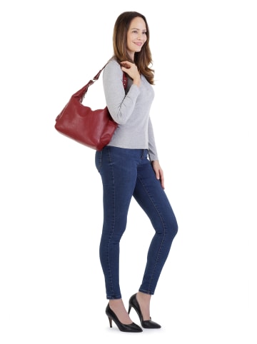 Samantha Look Shopper echt Leder in rot