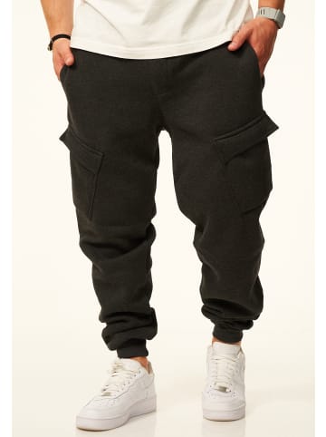 DAILY COTTON Jogginghose - als Cargohose - Lange Trainingshose Sweatpants in Dunkelgrau