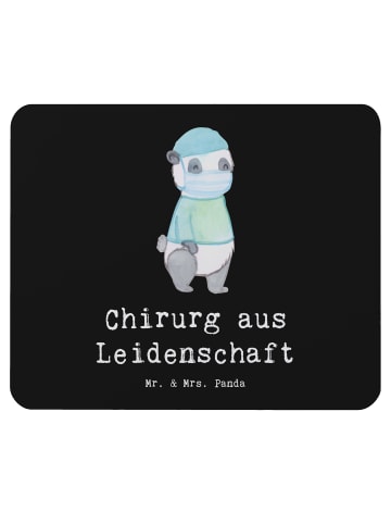 Mr. & Mrs. Panda mousematte Chirurg Leidenschaft mit Spruch in Schwarz