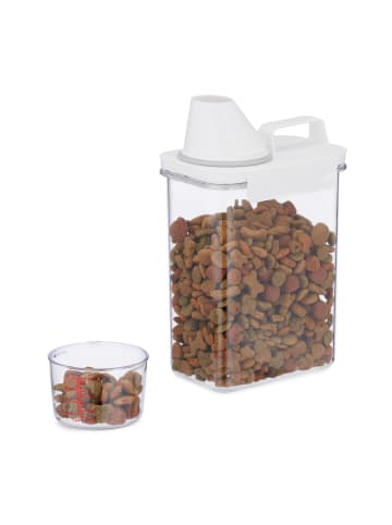 relaxdays Futter Aufbewahrungsbox in Transparent - 1,8 l