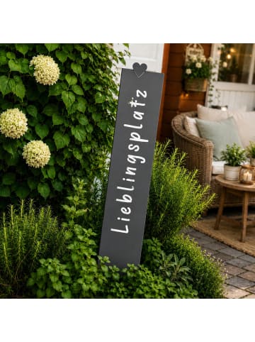 UNUS Gartenschild Lieblingsplatz in Anthrazit