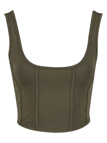 Urban Classics Urban Classics Cropped T-Shirts in olive