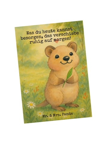 Mr. & Mrs. Panda Postkarte Quokka Happy Design mit Spruch in Weiß
