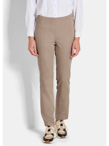 GOLDNER Kurzgröße:  Hose LOUISA Bengalinhose LOUISA in Denim-Optik in beige