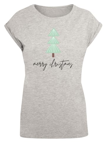 F4NT4STIC T-Shirt Merry Christmas Weihnachten in grau meliert