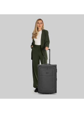 Redolz Essentials 12 2 Rollen Trolley M 67 cm mit Dehnfalte in black