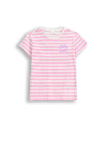 MOKIDA Baumwoll-T-Shirt mit kurzen Ärmeln in gedämpftes Rosa