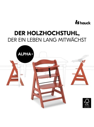 Hauck Hochstuhl Alpha Plus Cork - im Sparset inkl. in rot