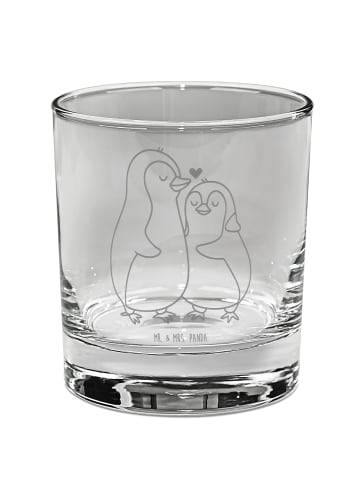 Mr. & Mrs. Panda Gin Glas Pinguine Einschlafen ohne Spruch in Transparent