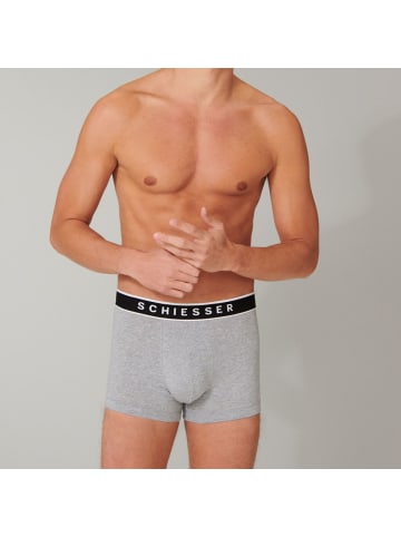 Schiesser Boxershorts 3er Pack in Grau melange