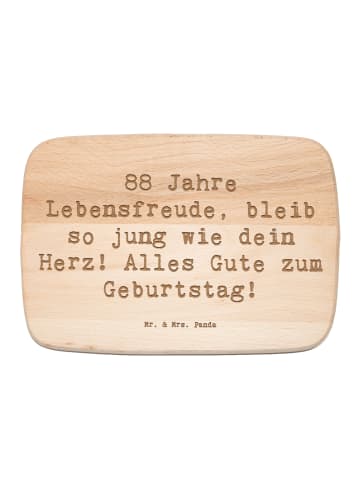 Mr. & Mrs. Panda Servierbrett Spruch 88. Geburtstag Jubel mit Sp... in Transparent