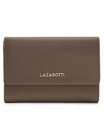 Lazarotti Bologna Leather Geldbörse Leder 14 cm in taupe