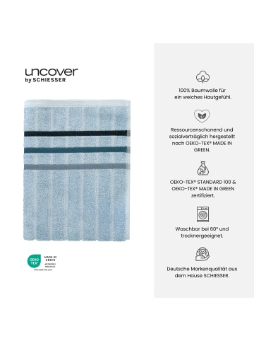 UNCOVER BY SCHIESSER Duschtuch Ohio im 2er Set in Hellblau