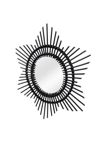 Kayoom Rattan Spiegel Aina 435 in schwarz