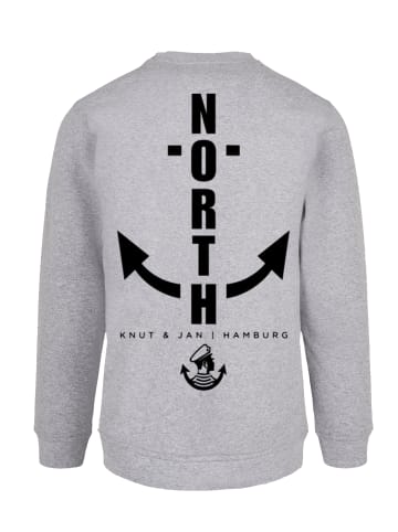 F4NT4STIC Sweatshirt North Anchor Knut & Jan Hamburg in grau meliert