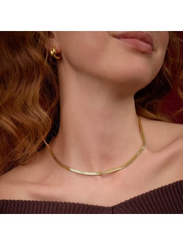 Noelani Halskette Edelstahl, IP silber in Gold